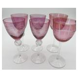 Vintage Cut to Clear Wine Glasses