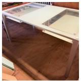 Modern Metal & Glass Top Table