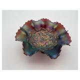 Northwood Three Fruits Carnival Glass Bowl AS IS