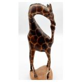 Hand Carved Wooden Giraffe