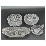 Collection of Vintage Cut and Pressed Clear Glass