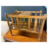 Regency Revival Wood Canterbury/Magazine Rack