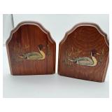 Hand Painted Duck Bookends