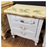 French Provincial Style Nightstand Painted