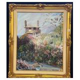 Coastal Cottage Garden Painting by DePierre