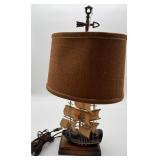 Vintage Mid Century Nautical Ship Table Lamp
