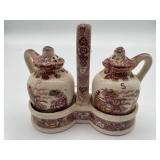 Nasco Mountain Woodland Transferware S&P w/