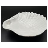 White Ceramic Shell Shaped Dish