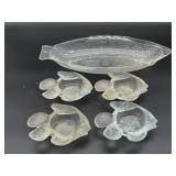 Fish Glass Serving Dishes