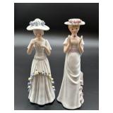 Enesco Porcelain Elegant Victorian Lady Figurines