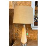 MCM Style Glass Table Lamp w/Shade