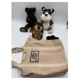 Stuffed Animals & Bag