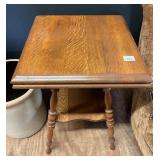 Antique American Tiger Oak Parlor Table
