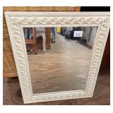 White Ornate Framed Mirror