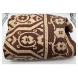 Brown & Cream Floral Area Rug