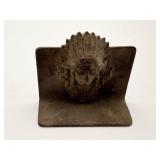 Cast Iron Native American Chief Bookend