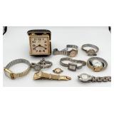 Collection of Watches adn Linder Travel Alarm