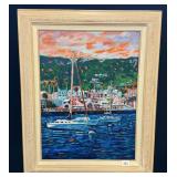 Avalon Harbor Painting by DePierre