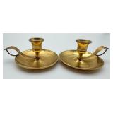 Pair of Chamberstick Candle Holders