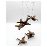 Hand Carved Wooden Flying Geese Mobile