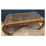 Chinese Hand Carved Wooden Coffee Table