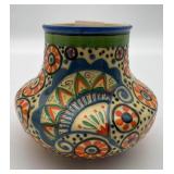 Art Deco Czechoslovakia Hand Painted Vase