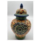 Art Deco Czechoslovakia Hand Painted Ginger Jar