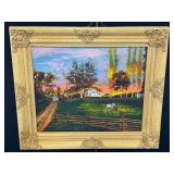 Pastoral Sunset w/Horses by dePierre