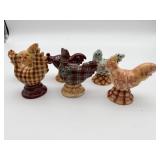 Tracy Porter Ceramic Chicken Figurines