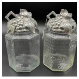 Pair of Arthur Court Grapes Canisters w/Lids