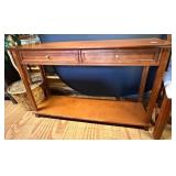 Cherry Finish 2 Drawer Console/Sofa Table