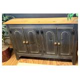 Primitive Country Style Pine Console Cabinet