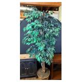 Large Artificial Ficus Tree in Woven Basket