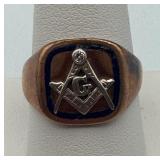 10kt Yellow Gold Masonic Ring