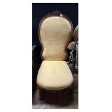 Victorian Walnut Balloon Back Parlor Chair