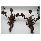 Pair of Ornate Rococo Style Wall Sconces