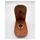 Wooden Sundial Compass