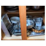 Contents of Cabinet Baking Pans & Etc.