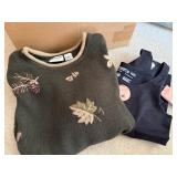 Box Lot of Sweaters & Etc.