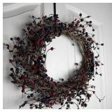 Faux Red & Blue Berry Grapevine Wreath