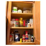 Contents of Kitchen Cabinet Spices and Etc.