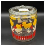 Anchor Hocking Glass Nursery Biscuit Jar