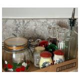 Salt & Pepper Shakers, Oil Bottle & Strawberry