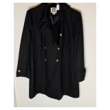 Anne Klein Black Double Breasted Peacoat