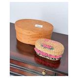 Shaker Style Pantry Box & Woven Raffia Trinket