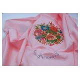 Souvenir Pink Embroidered Scarf & Runner
