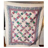 Hand Made Scrappy Crosswalk Patchwork Quilt