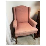 Queen Anne Style Wingback Armchair
