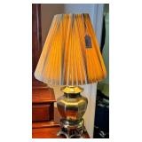 Hollywood Regency Style Brass Ginger Jar Lamp