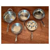 Assorted Stainless Skillet, Pan & Egg Poacher